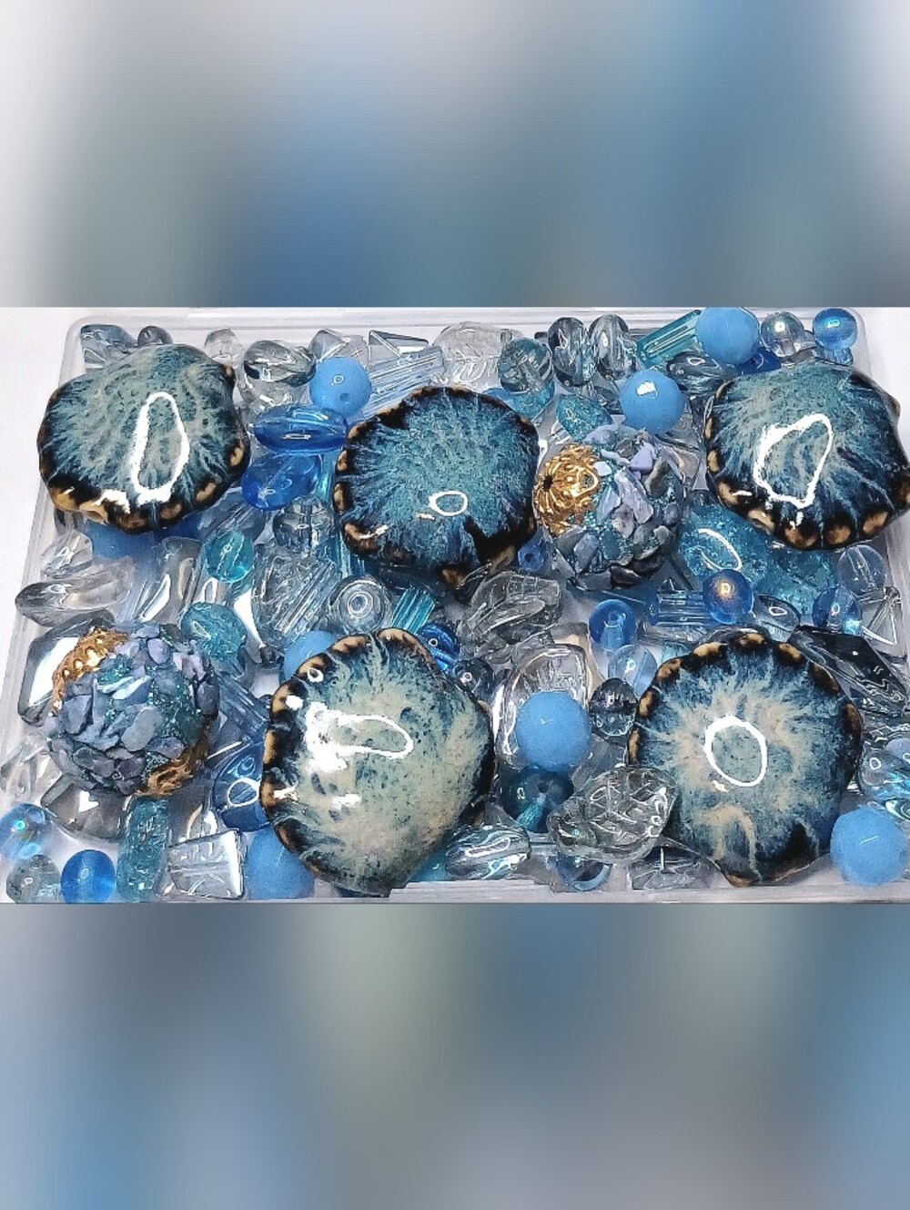 Mixed loose beads for jewelry making Ocean Themed